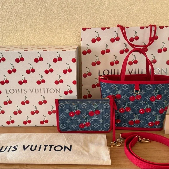 ‼️SOLD‼️NWT Louis Vuitton x Takashi Murakami Cherry Cerise Inside Out BB - Picture 10 of 10